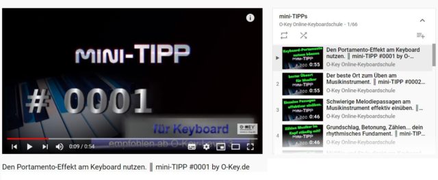 Screenshot mini-TIPP-Playlist auf Youtube