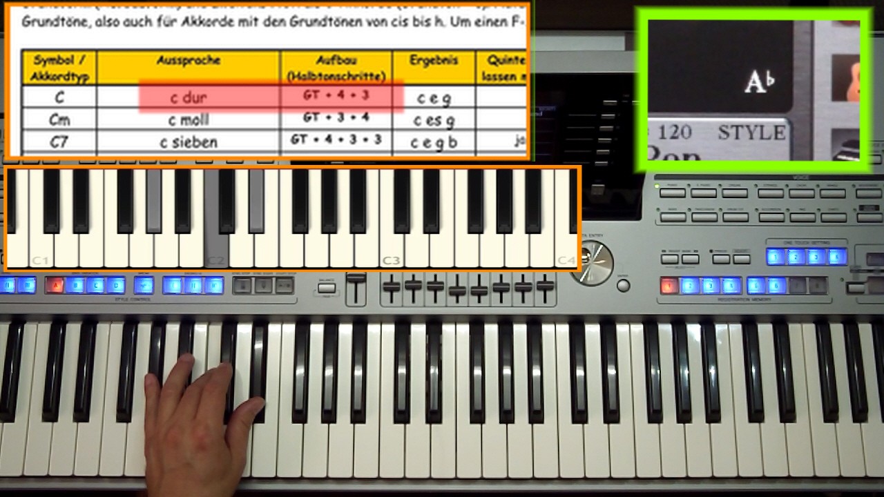 Thumbnail-Button zu Keyboardschule Video Akkorde (L4)